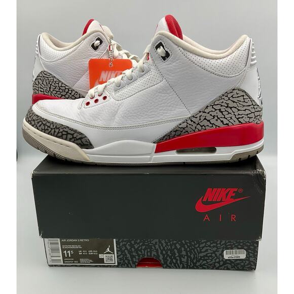 Air Jordan 3 Retro Fire Red 136064-116 M11.5 Preowned #132 main image 11